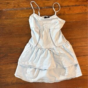 Madden NYC light blue cute ruffle mini dress size L